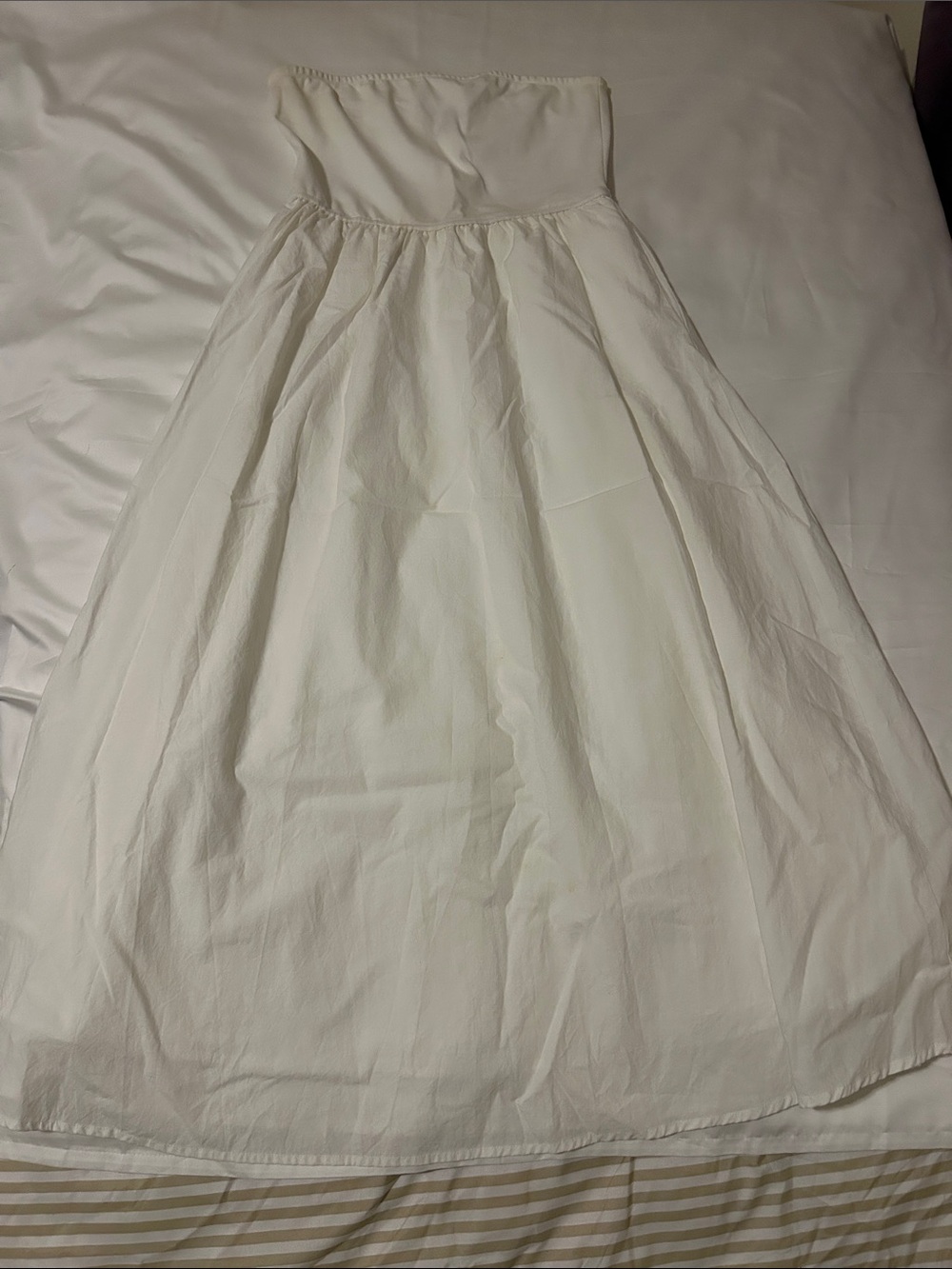 Strapless White Maxi dress- Timeless A-Line